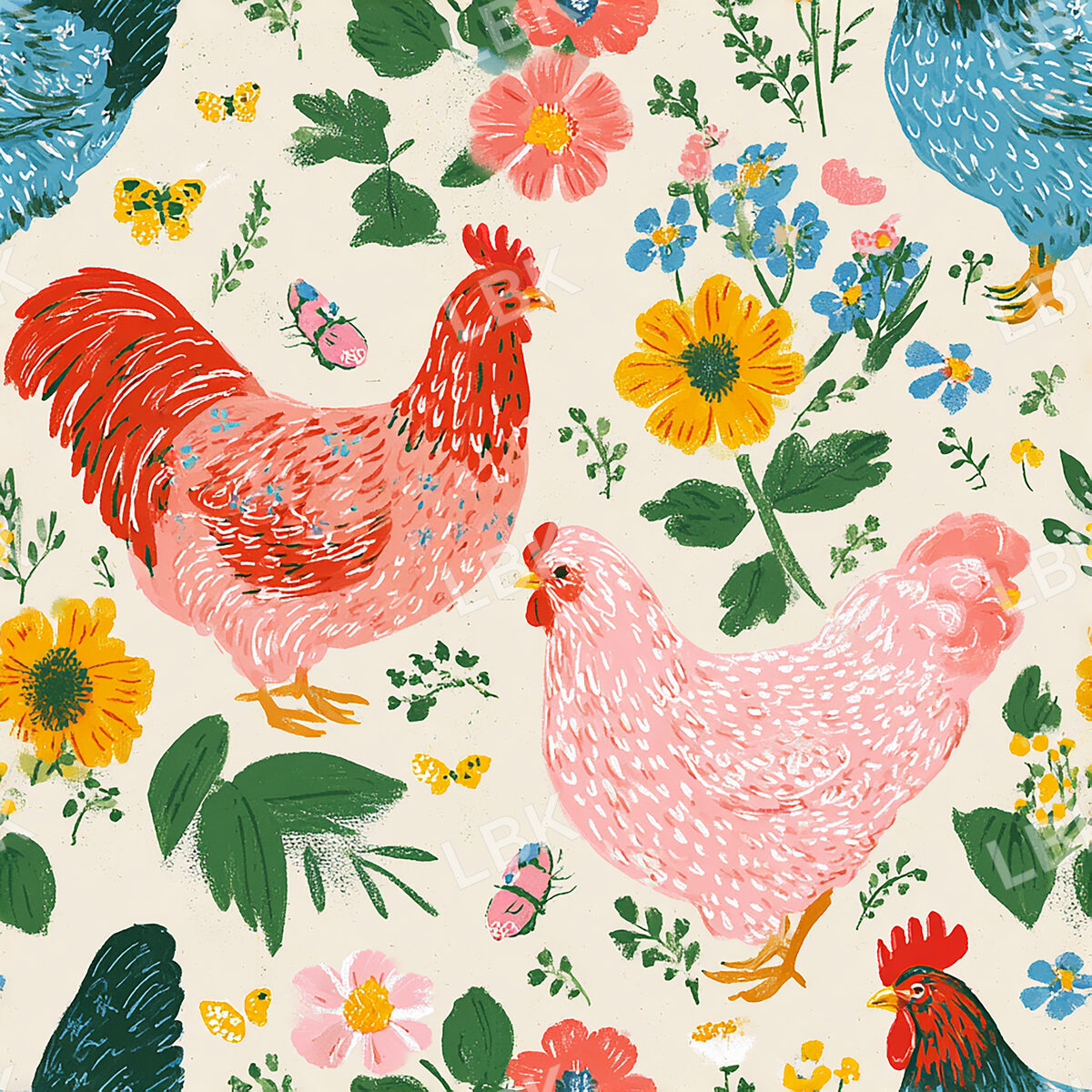 floral chicken 4x4 (1)