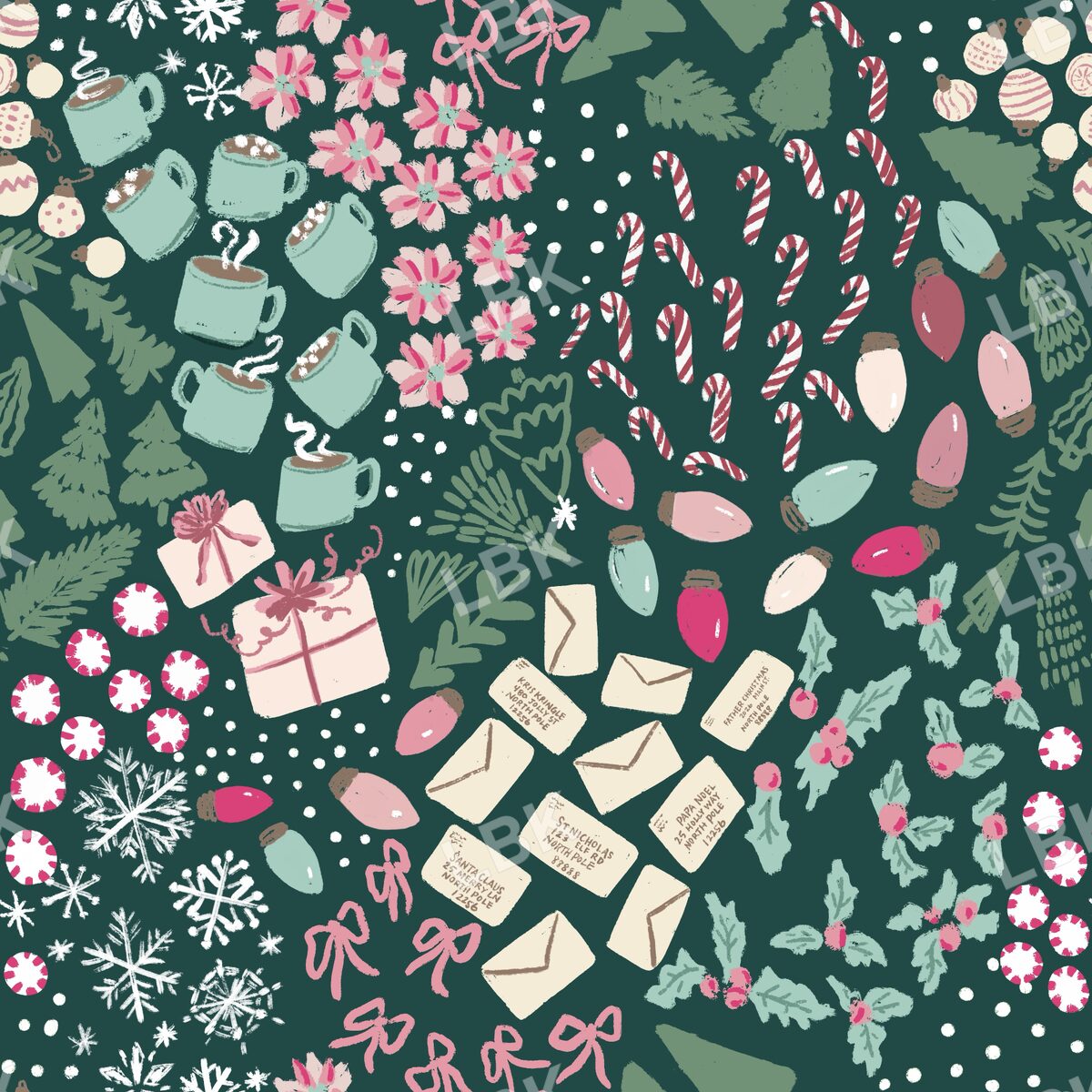 Christmas holiday pizazz teal green