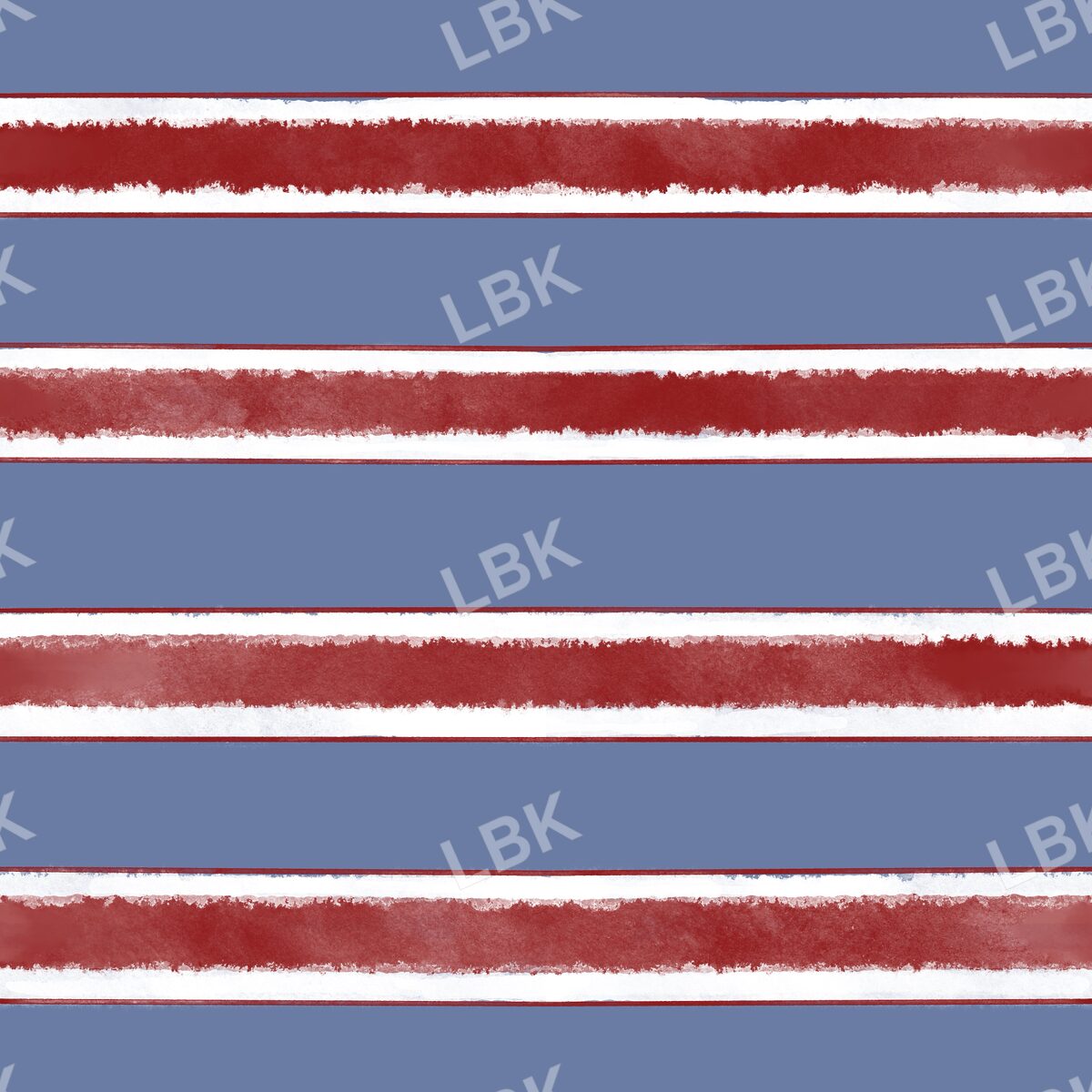 Bold watercolor stripe winter blue and red