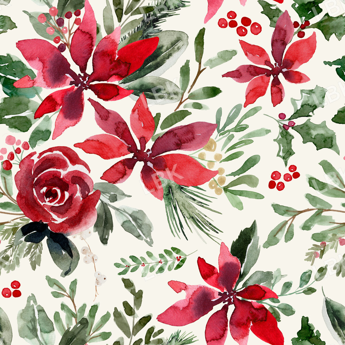 Christmas Poinsettia Floral