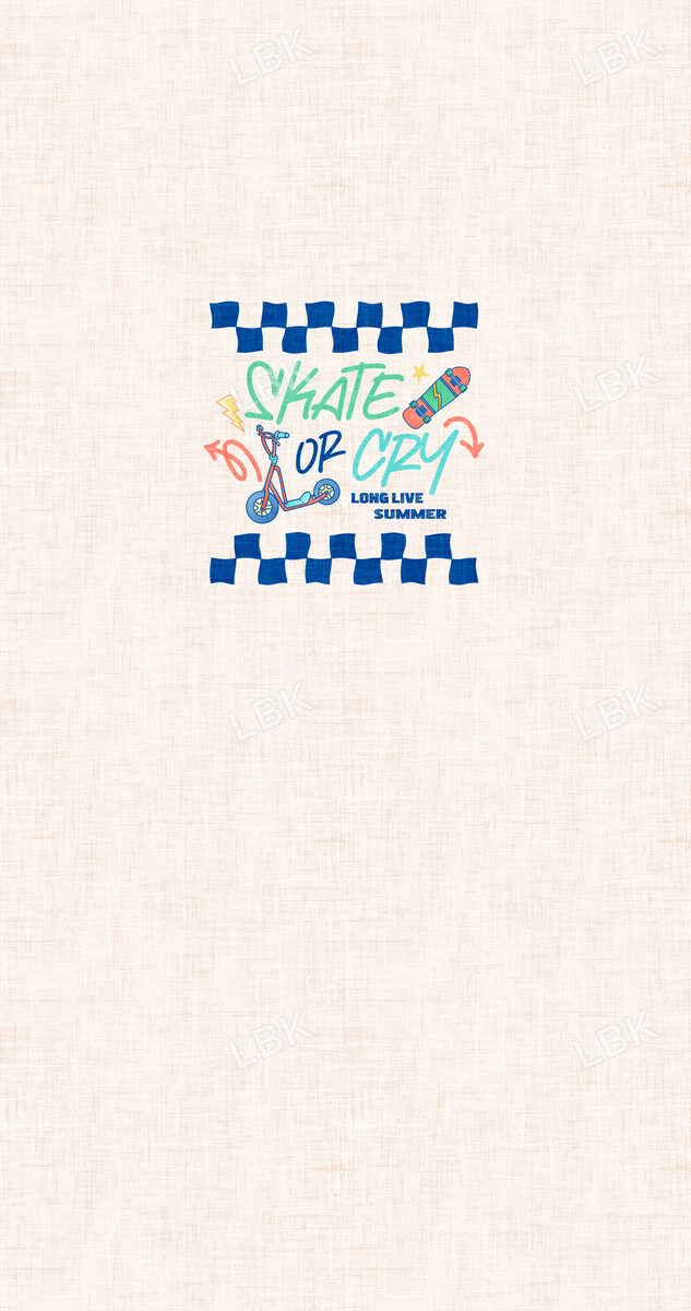 Skate Park Panel- Skate or Cry Blue