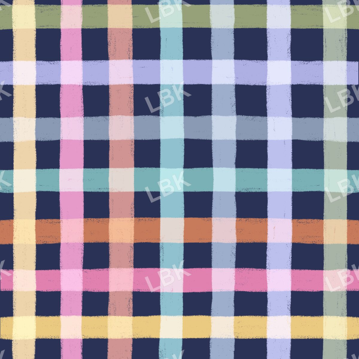 Sketchbook plaid - navy blue
