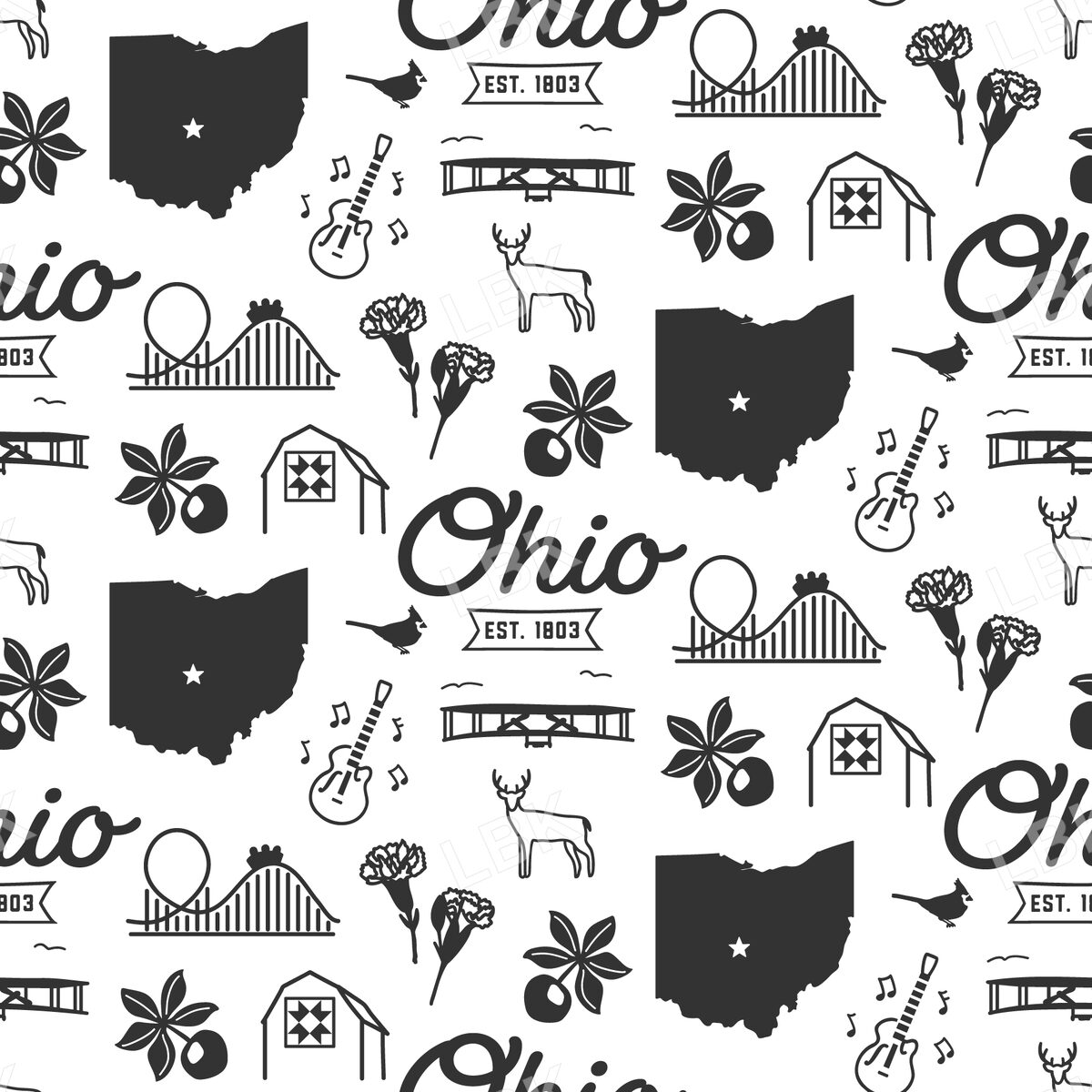 Ohio-Black and white