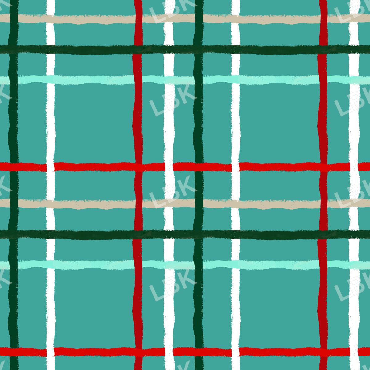 Yarn plaid - turquoise