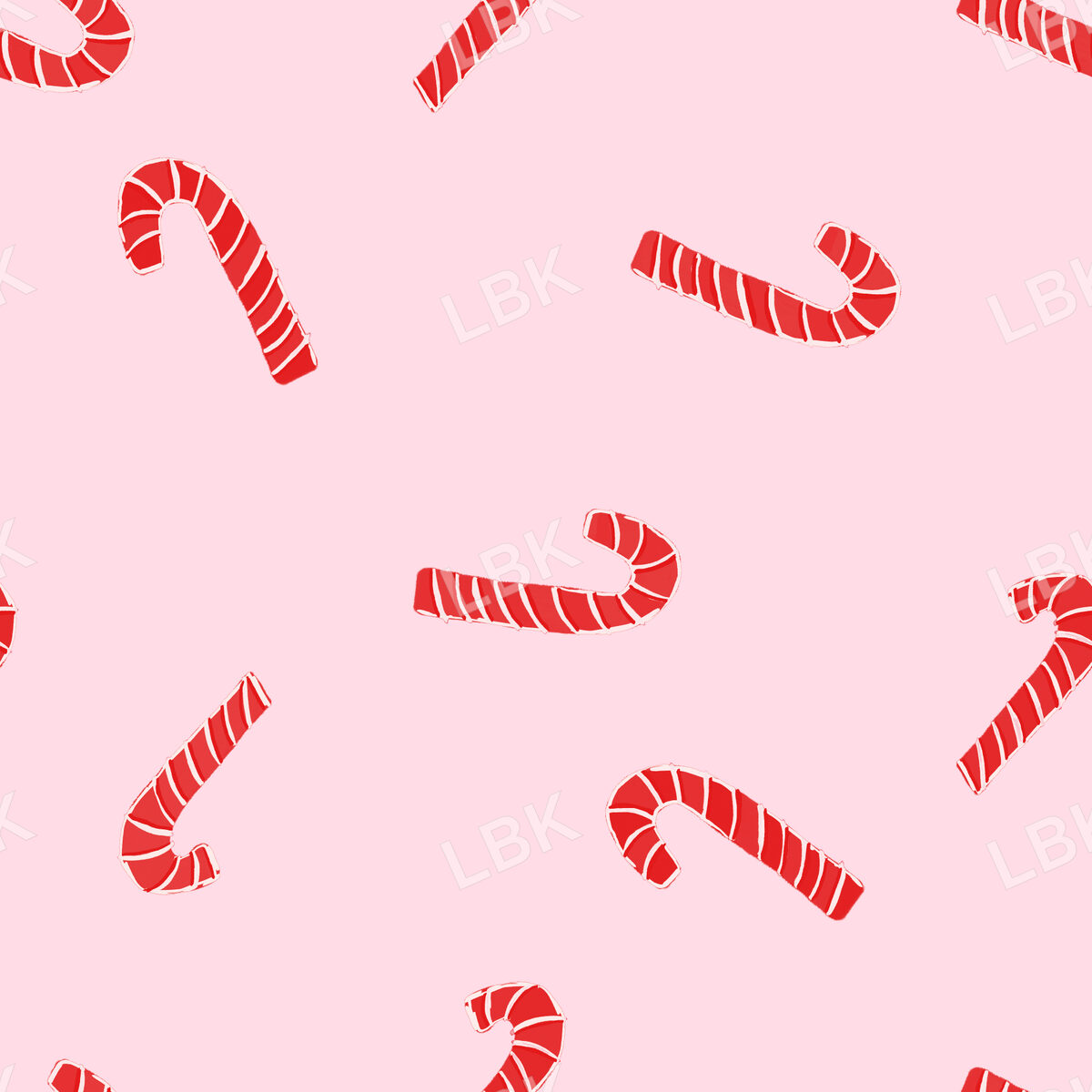 Tossed Candy Cane-Pink