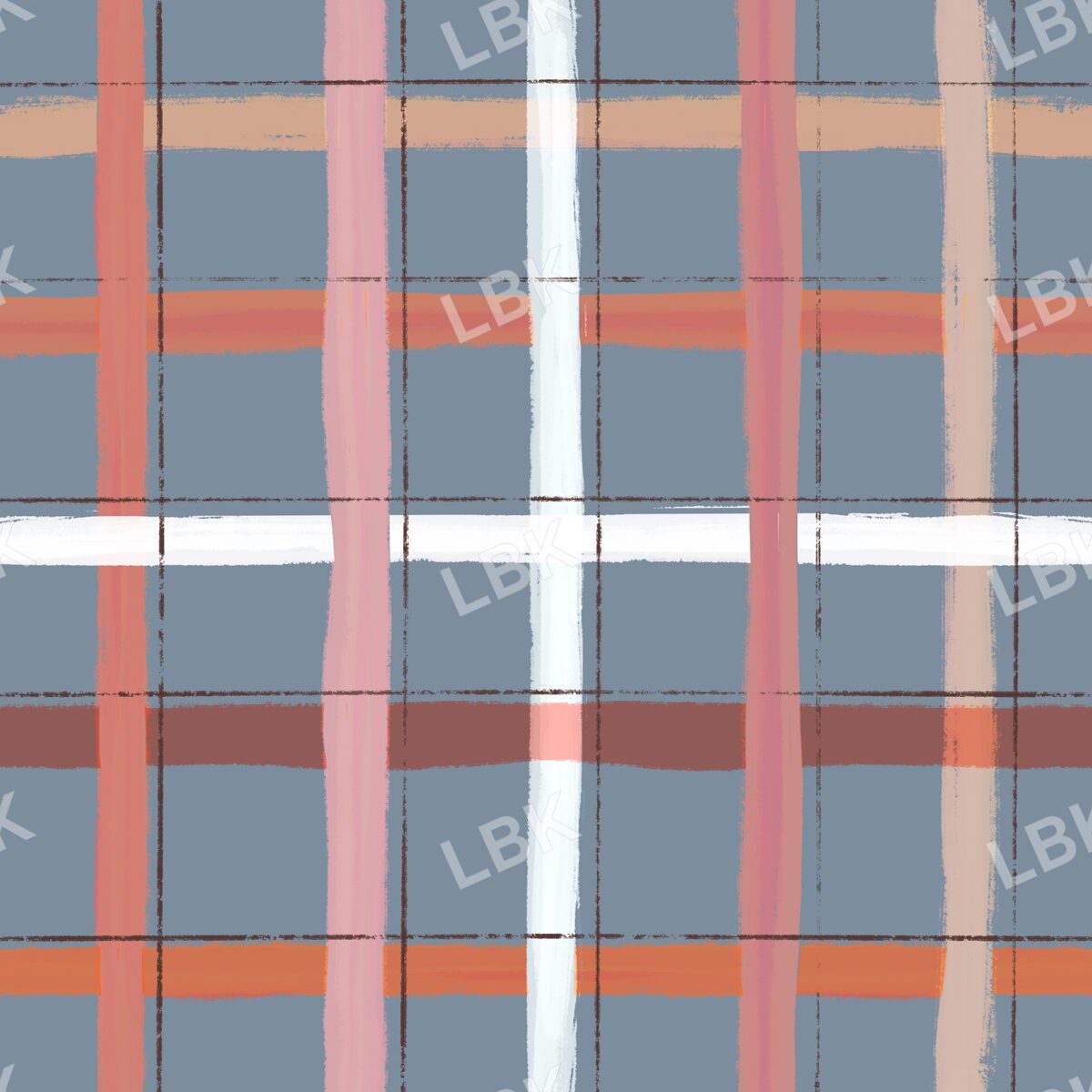 Dusty blue multi autumn plaid w/pink