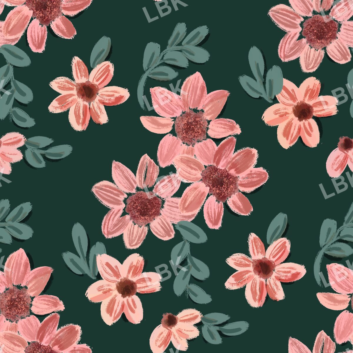 Falling for dahlias dark green