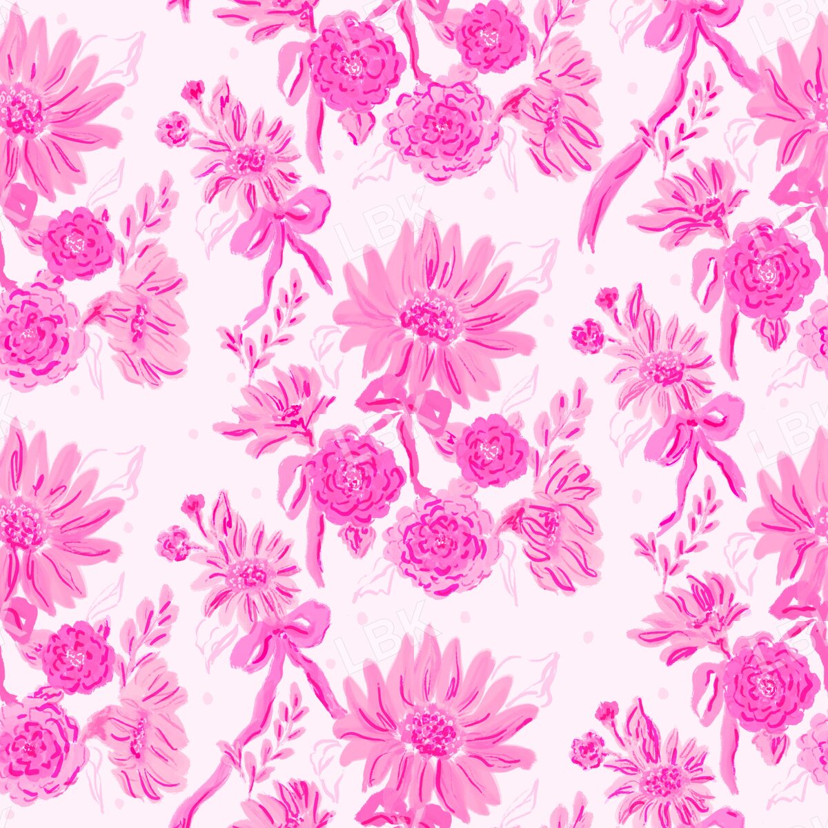 Autumn ribbon pink floral