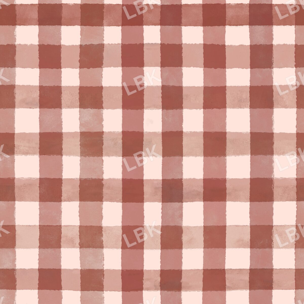 Fall harvest gingham plaid- rustic orange/blush