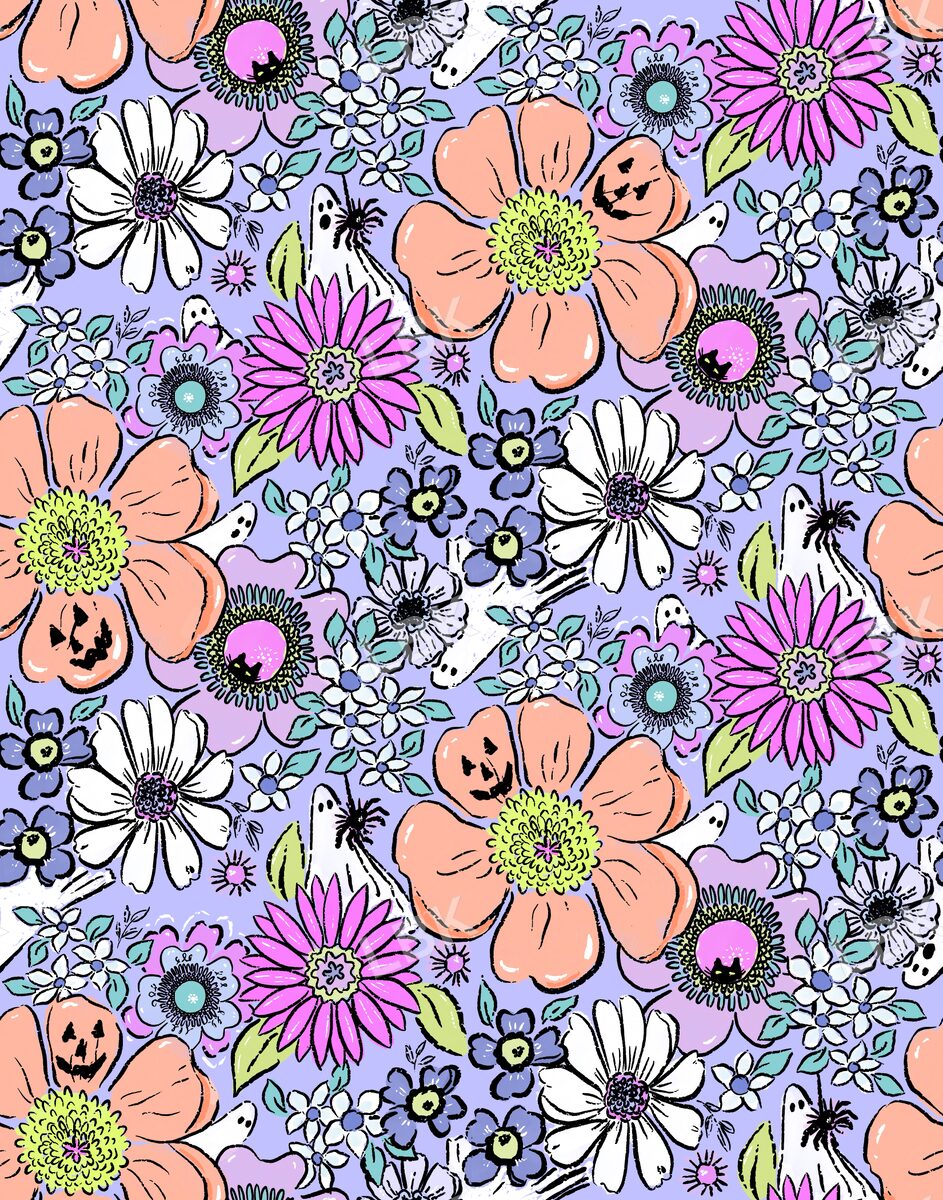 Groovy Ghost garden bright purple