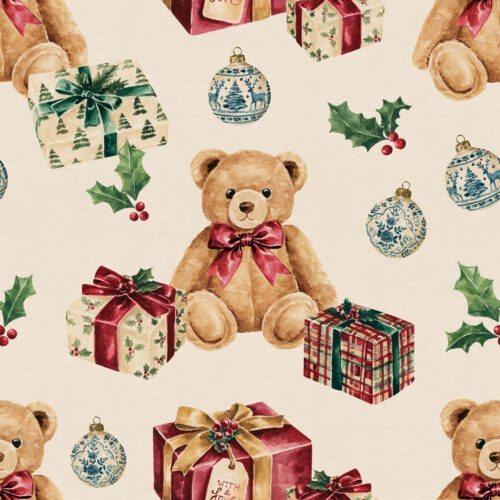 Mistletoe Manor Teddy Bear Presents Ivory