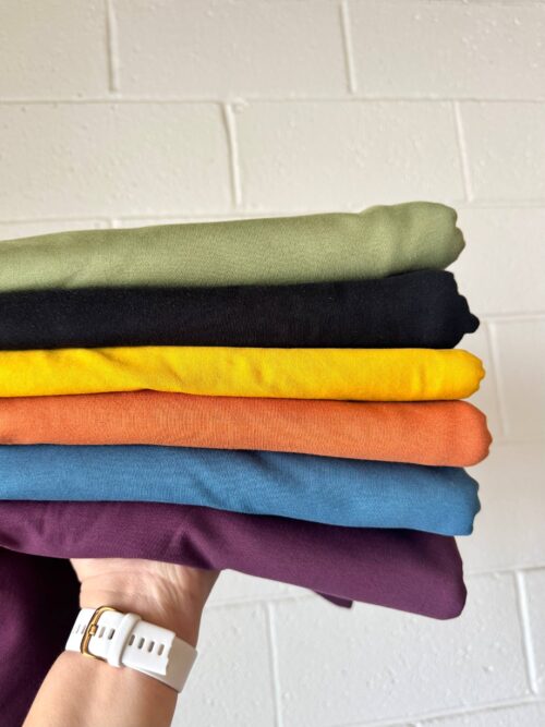 Euro Organic Cotton Solids fabric colors