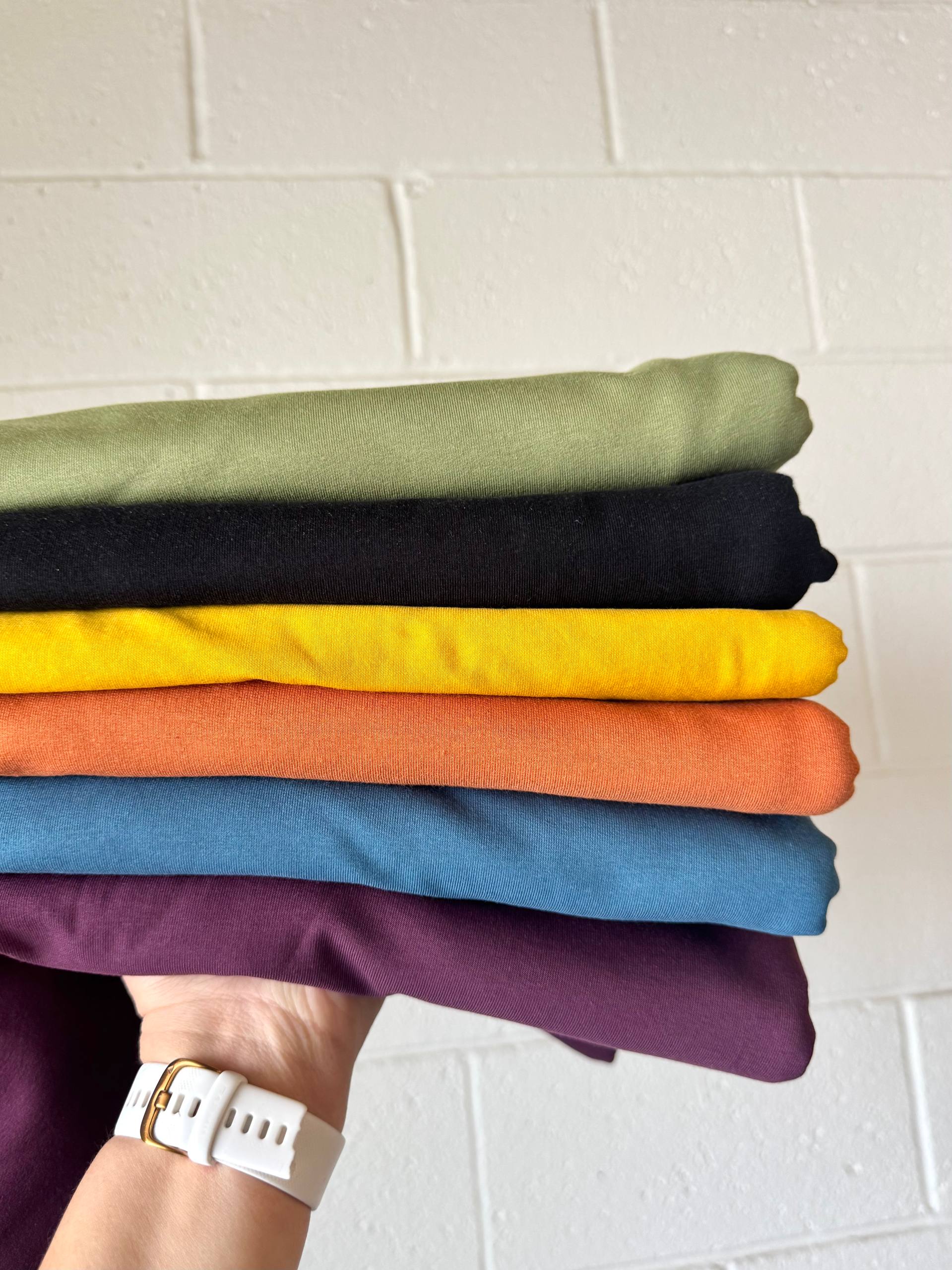 Euro Organic Cotton Solids fabric colors