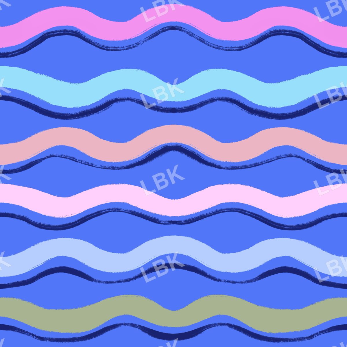 Wavy stripe blurple multi