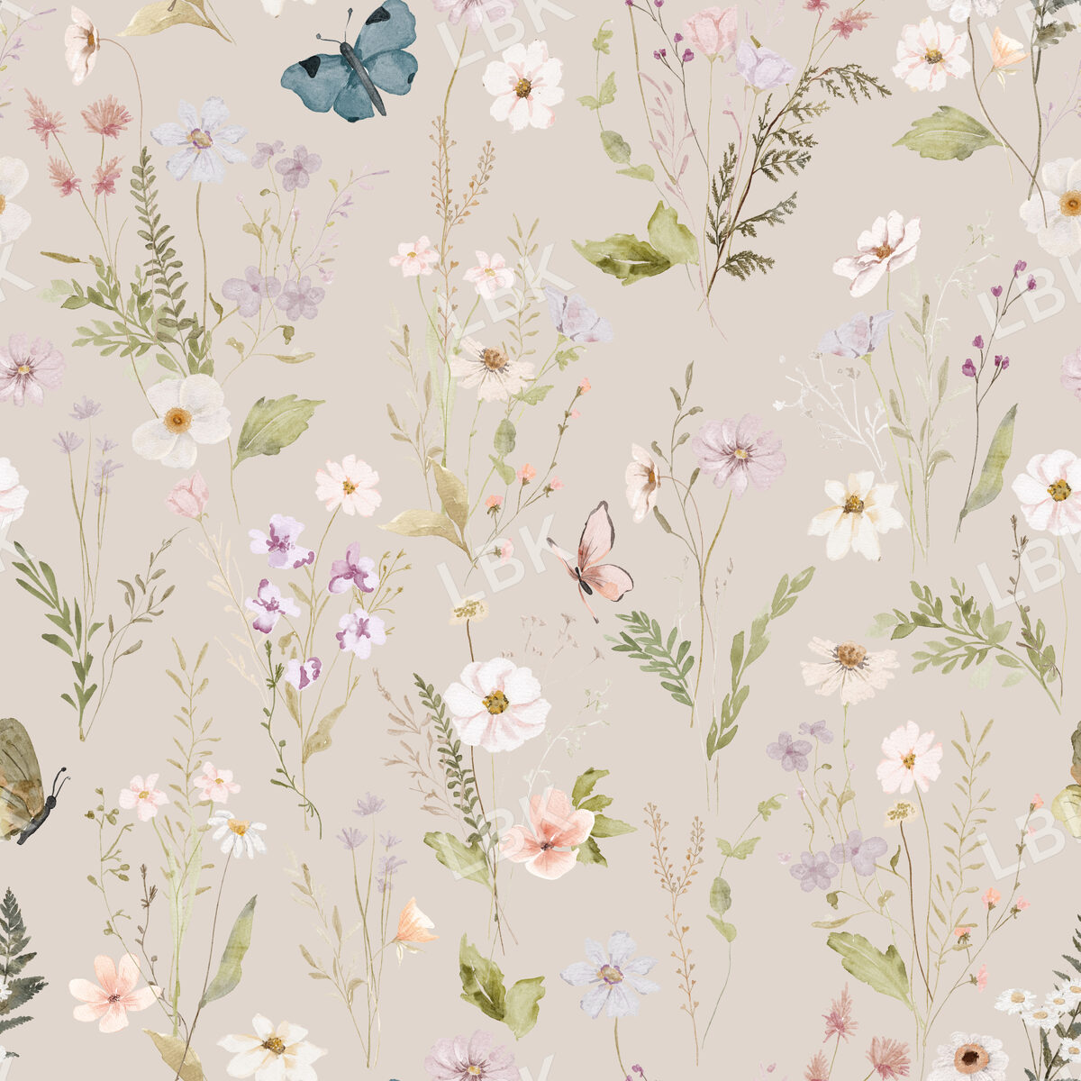 Floral Cottage Wildflowers on Sisal