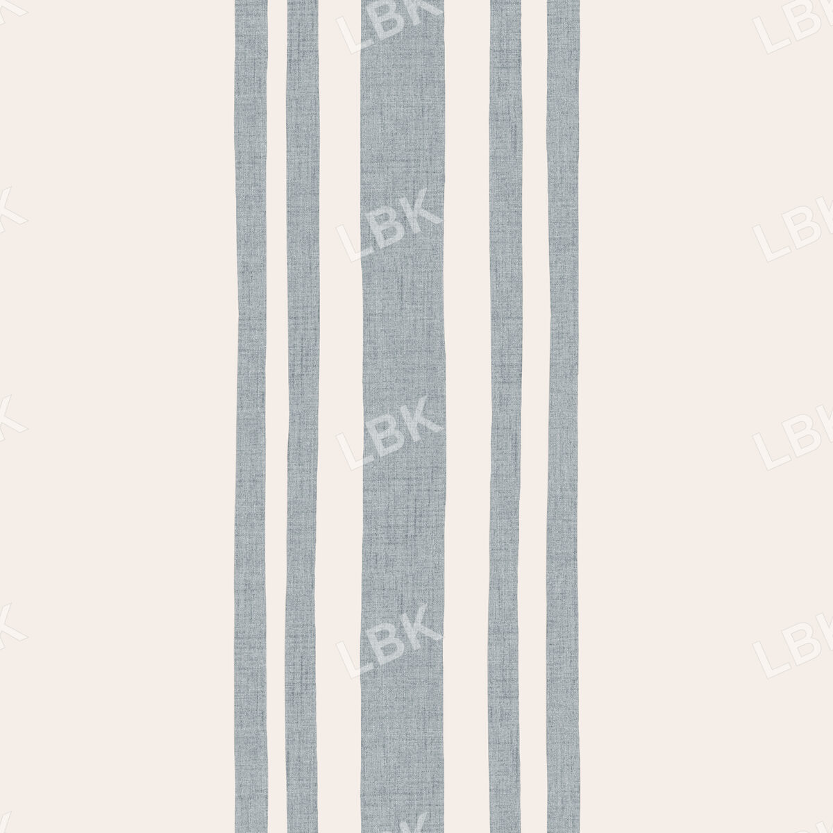 Imperfect Ticking Stripe in French Toile Blue Linen