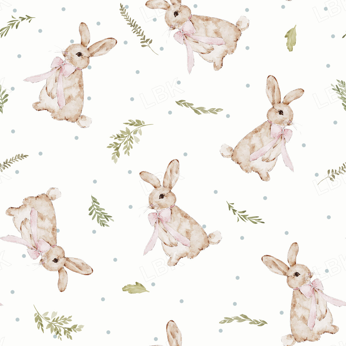 Whimsical Cottage Bunnies