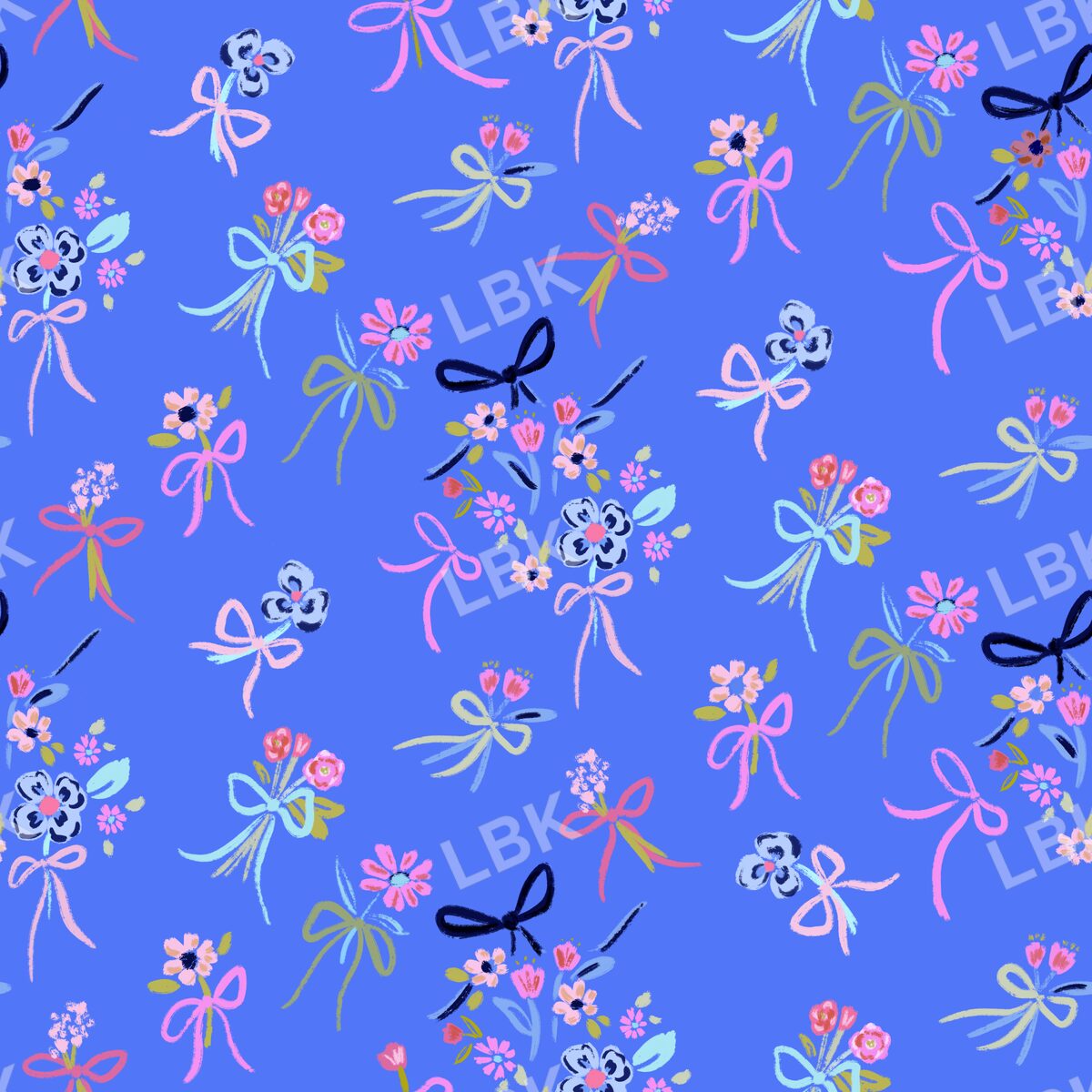 Little bow bouquets bright blurple