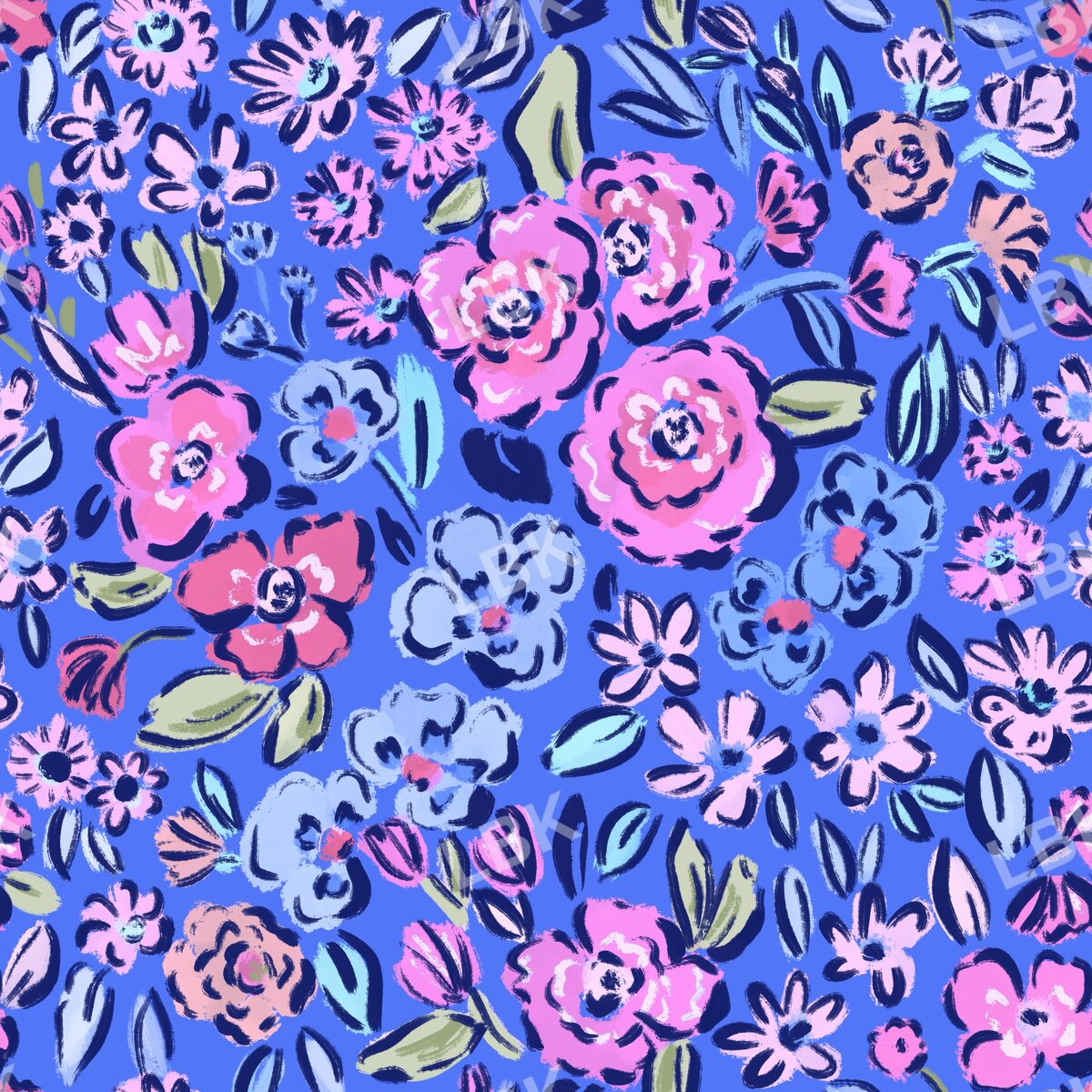 Bright day floral blurple