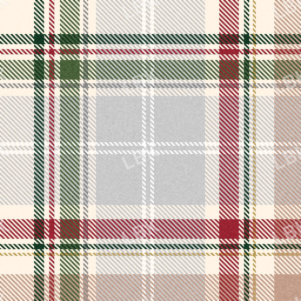 Christmas tartan plaid gray tan