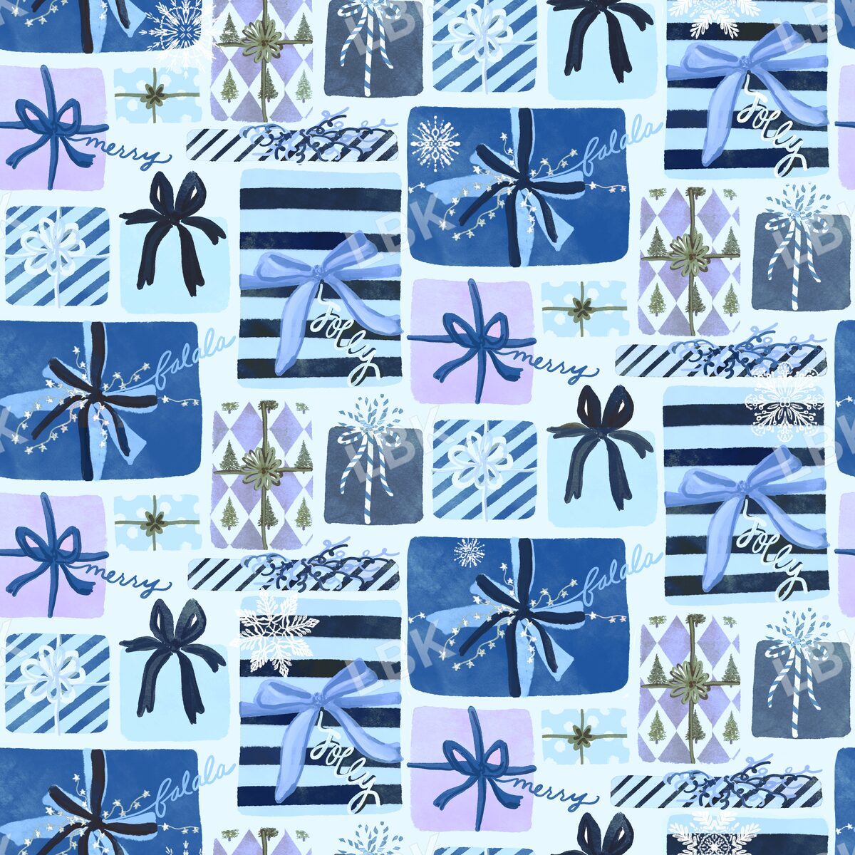 Pretty Presents blue and purple