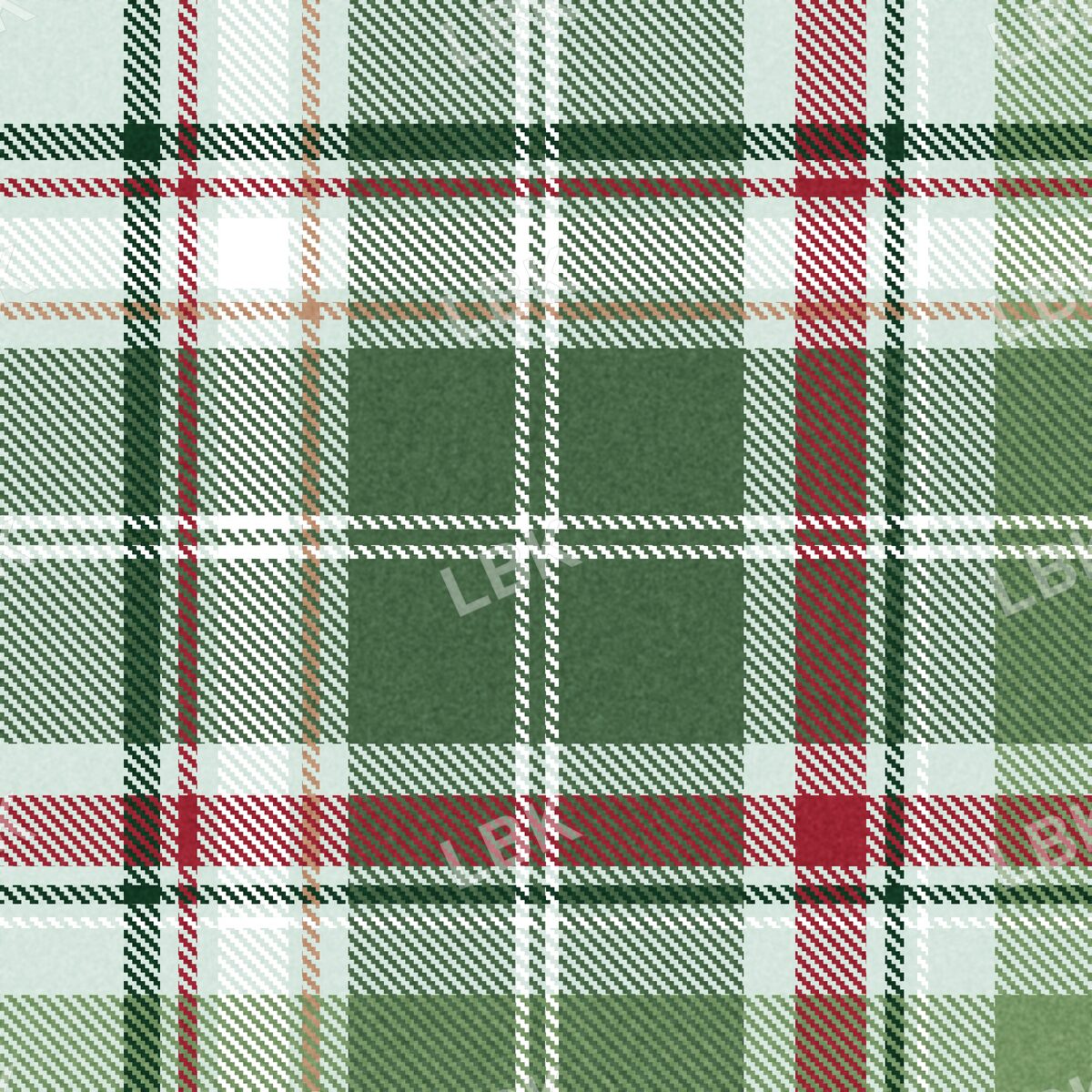 Christmas tartan plaid vintage green red tan