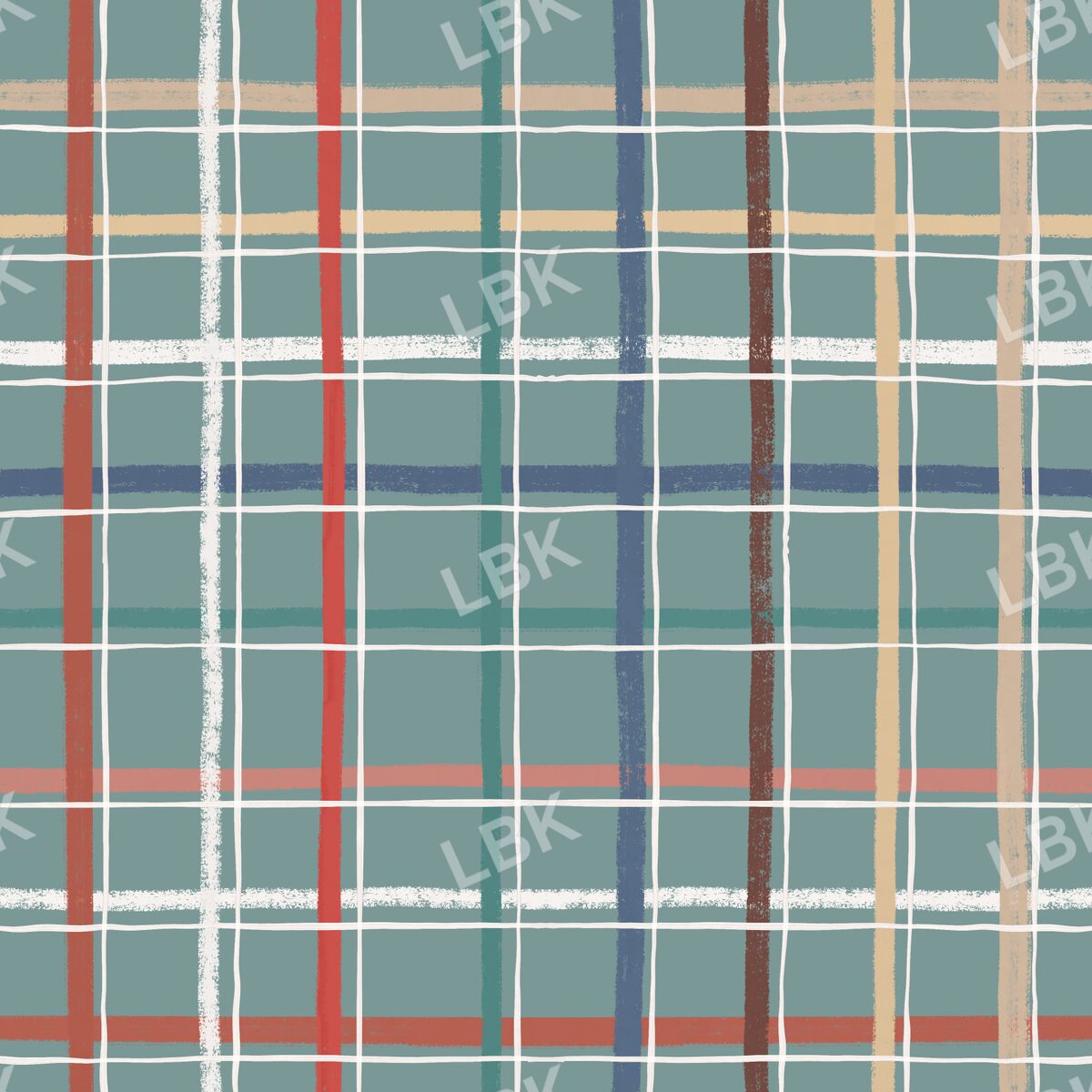 Drawn to remember plaid sage green multi