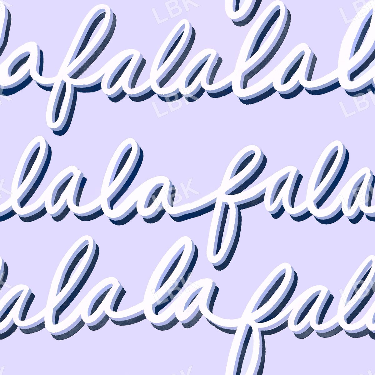Falala script stripe purple