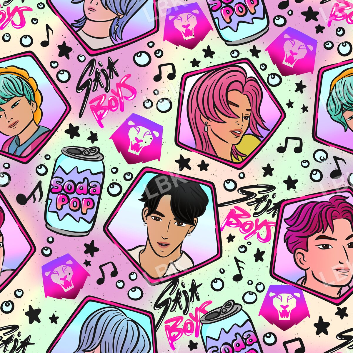 Saja Boys Fabric 8x8