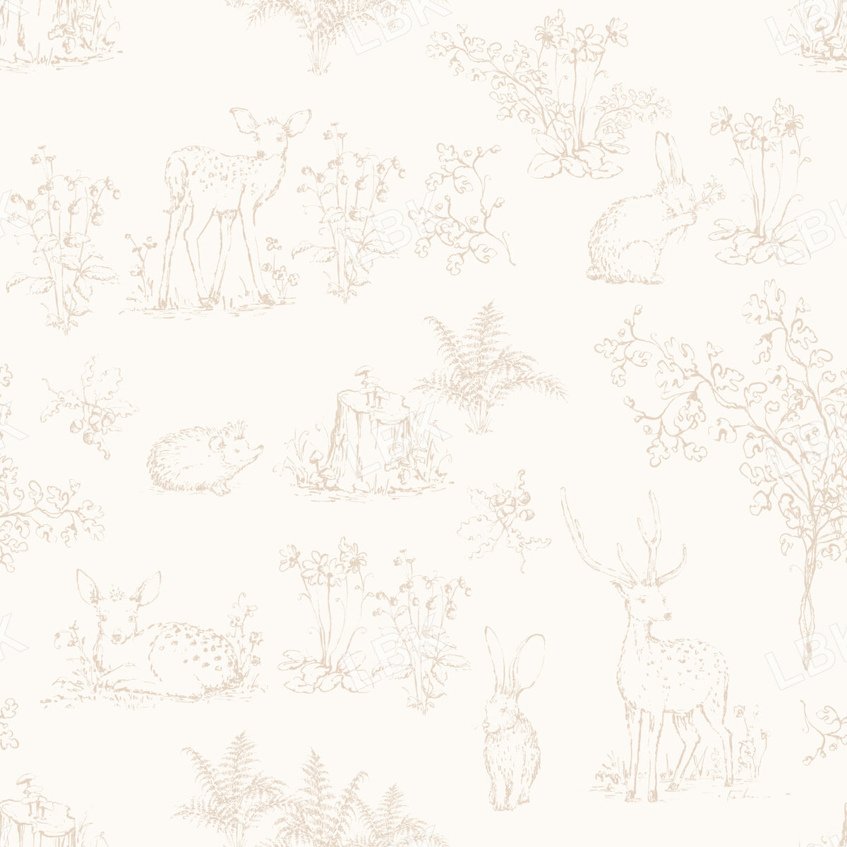 Sketch Woodland Forest in Bone Neutral