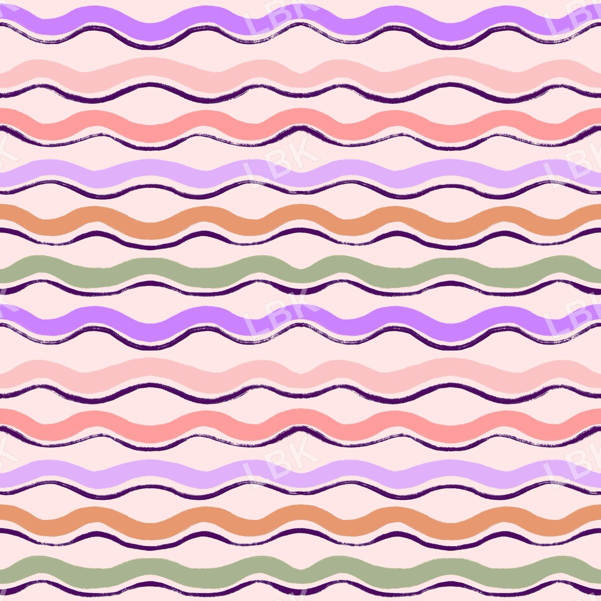Wavy stripe peachy purple