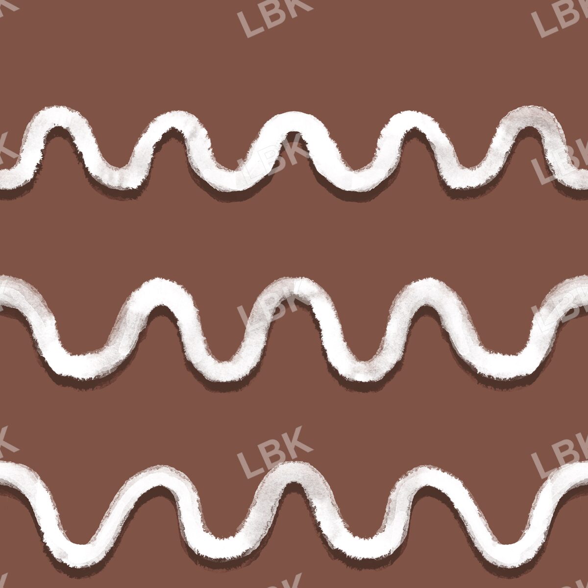 Gingerbread wavy icing stripe brown