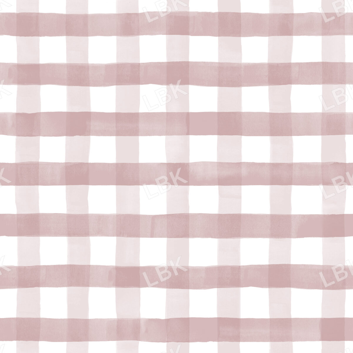 Dusty Pink and Blush Watercolor Buffalo Check