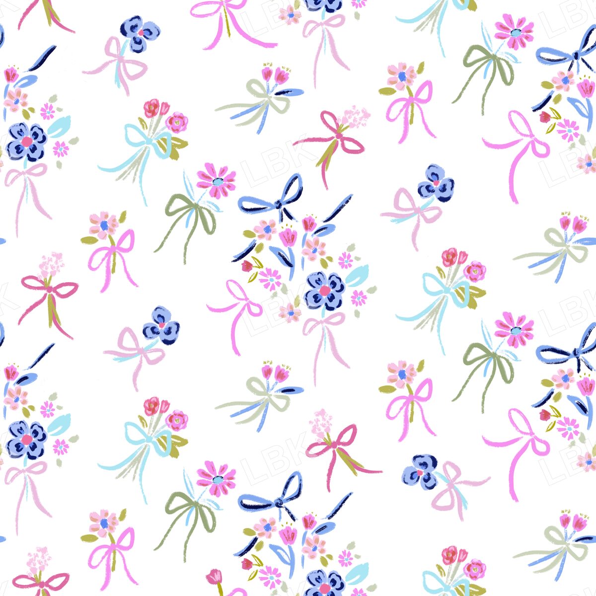 Little bow bouquets white