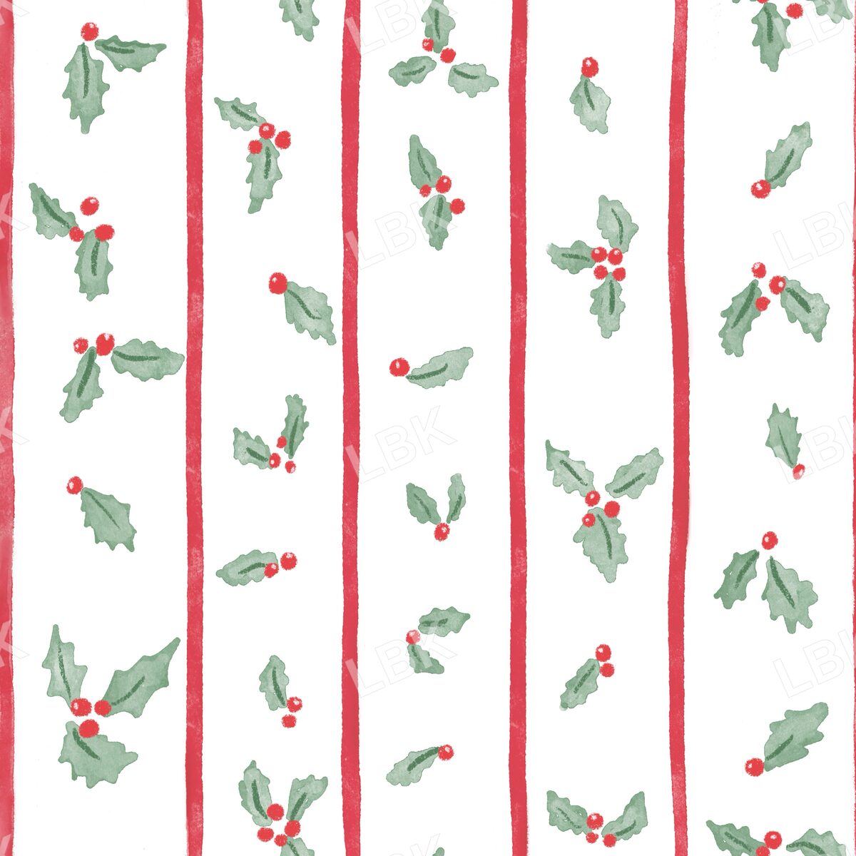 Vintage Holly stripe white