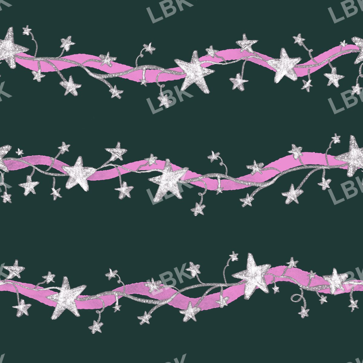 Star and ribbon stripe dark green