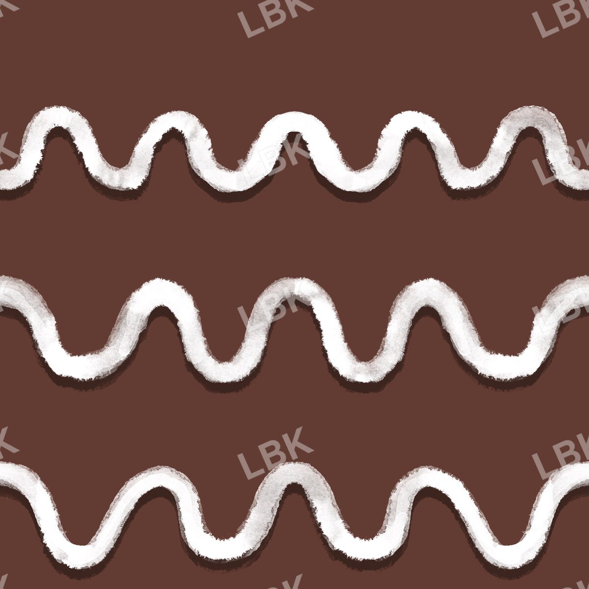 Gingerbread wavy icing stripe dark brown
