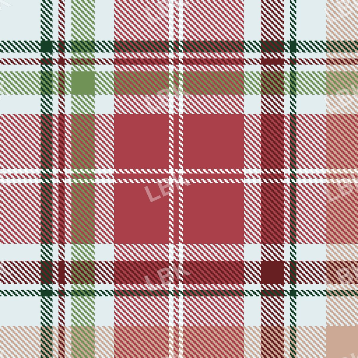 Christmas tartan plaid red and light blue multi