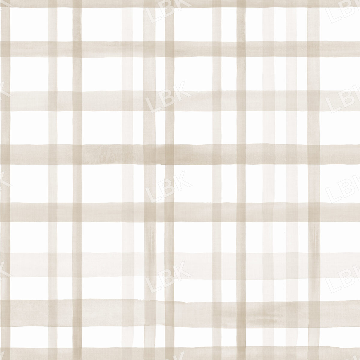 Soft Neutral Watercolor Plaid
