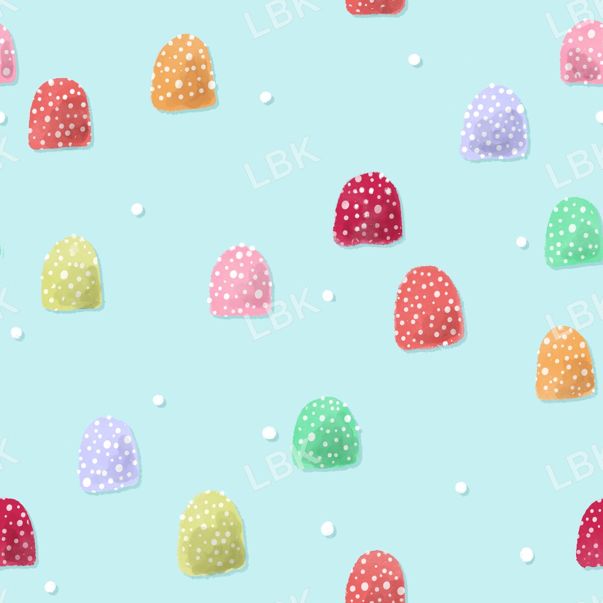 Gumdrops turquoise blue