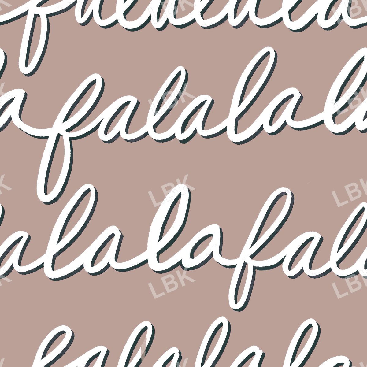Falala script stripe paper brown