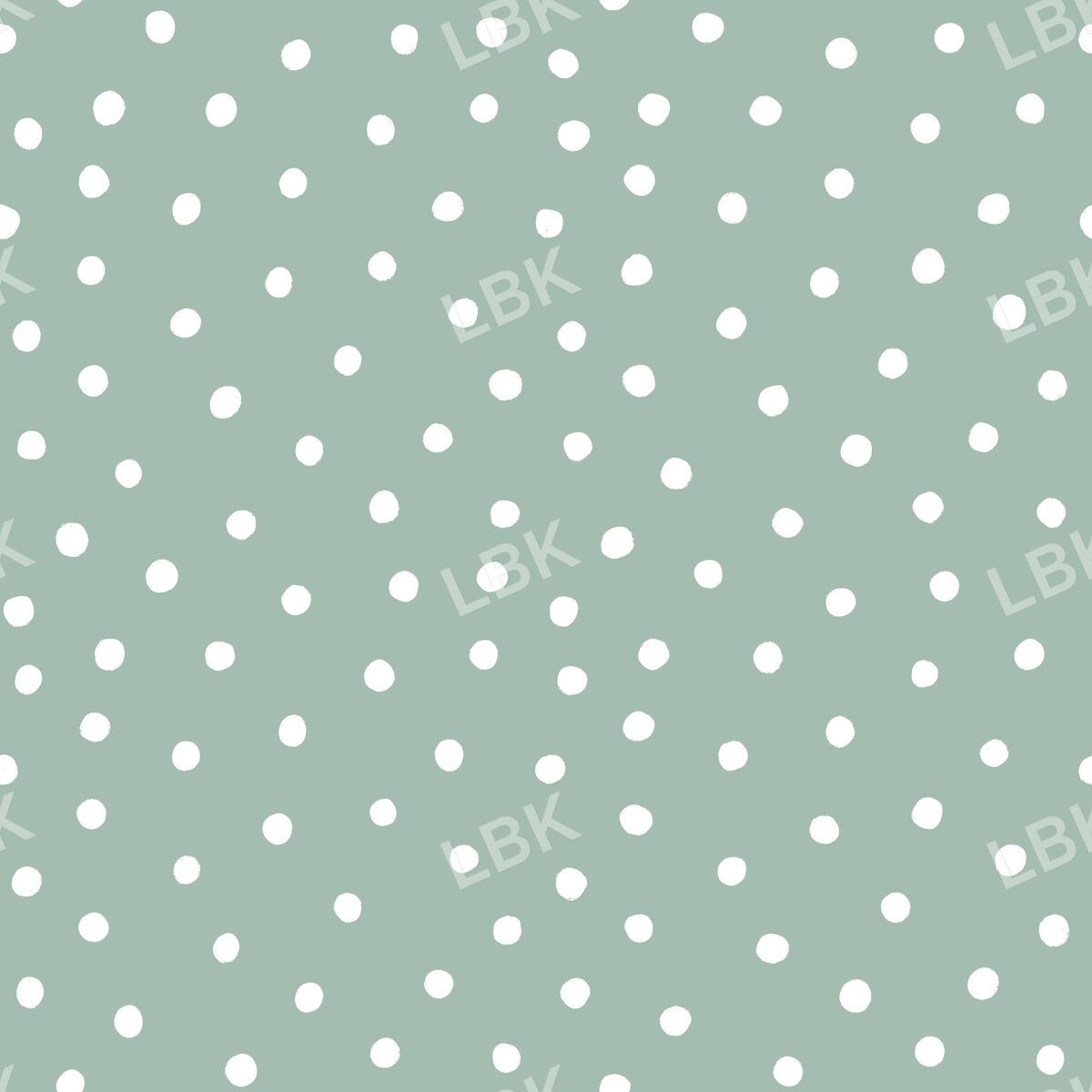 Dots on sage mint green