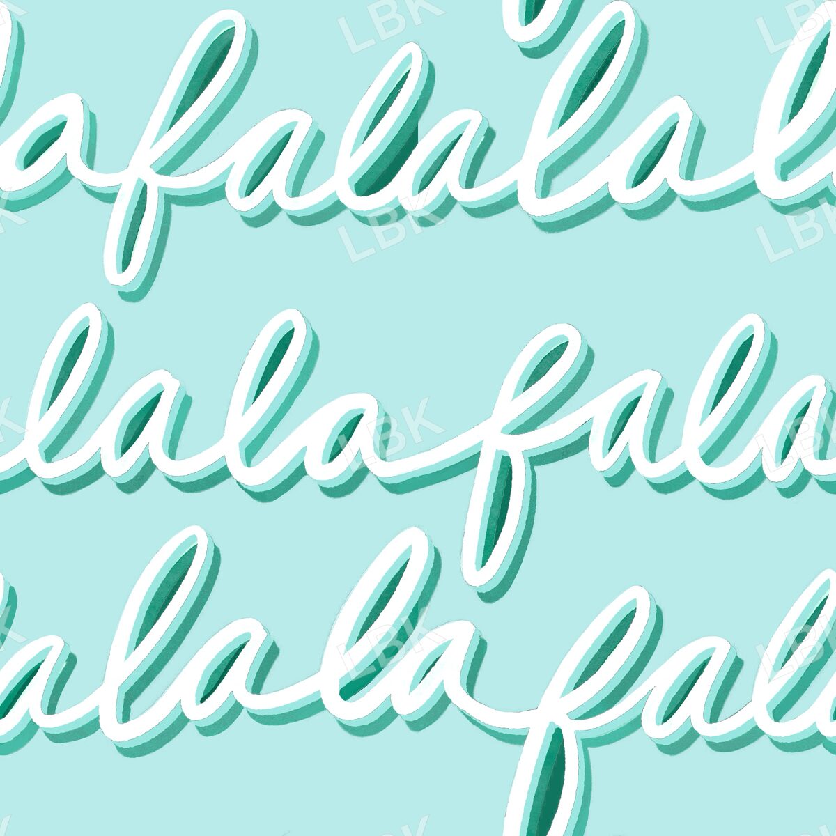 Falala script stripe aqua