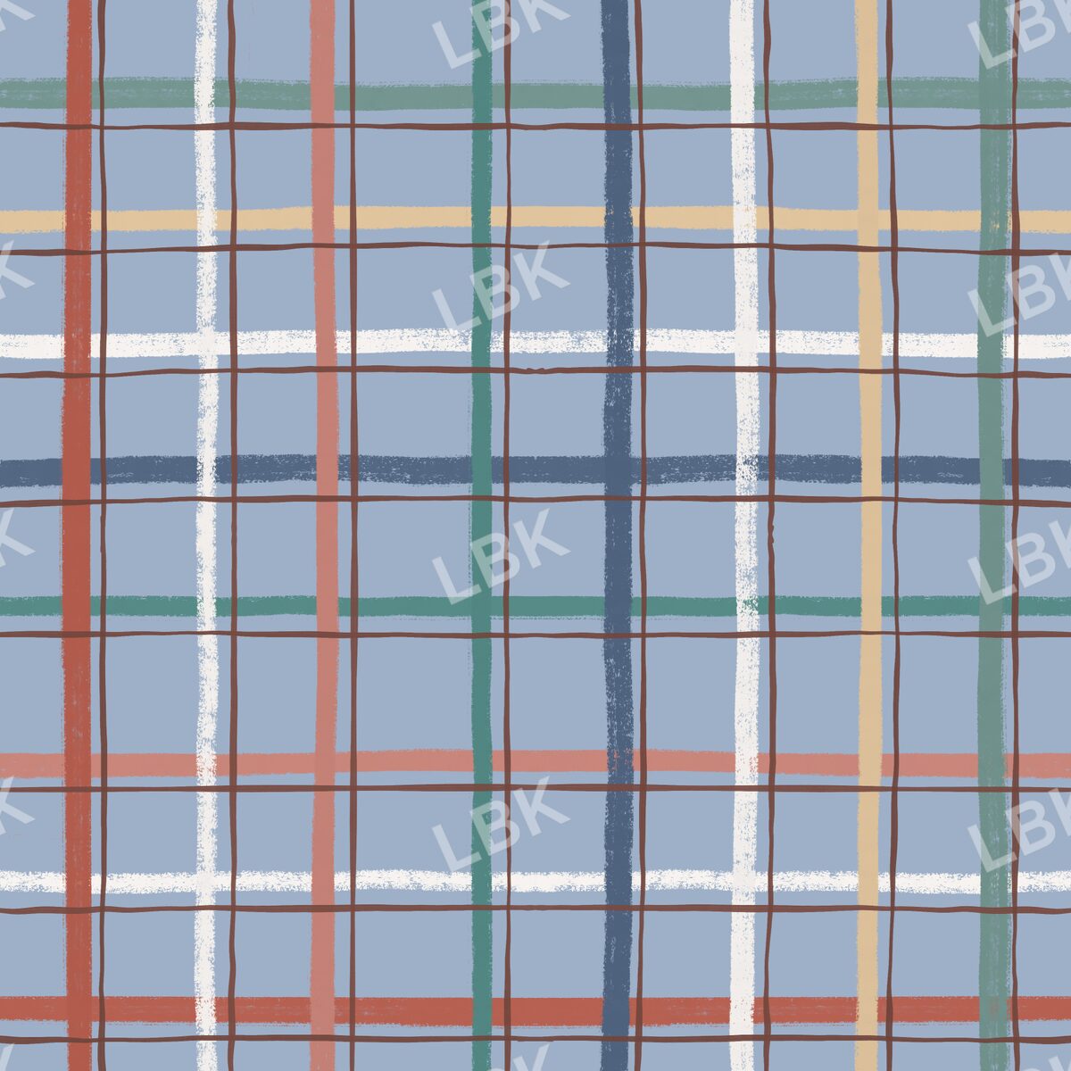 Drawn to remember plaid blue multi