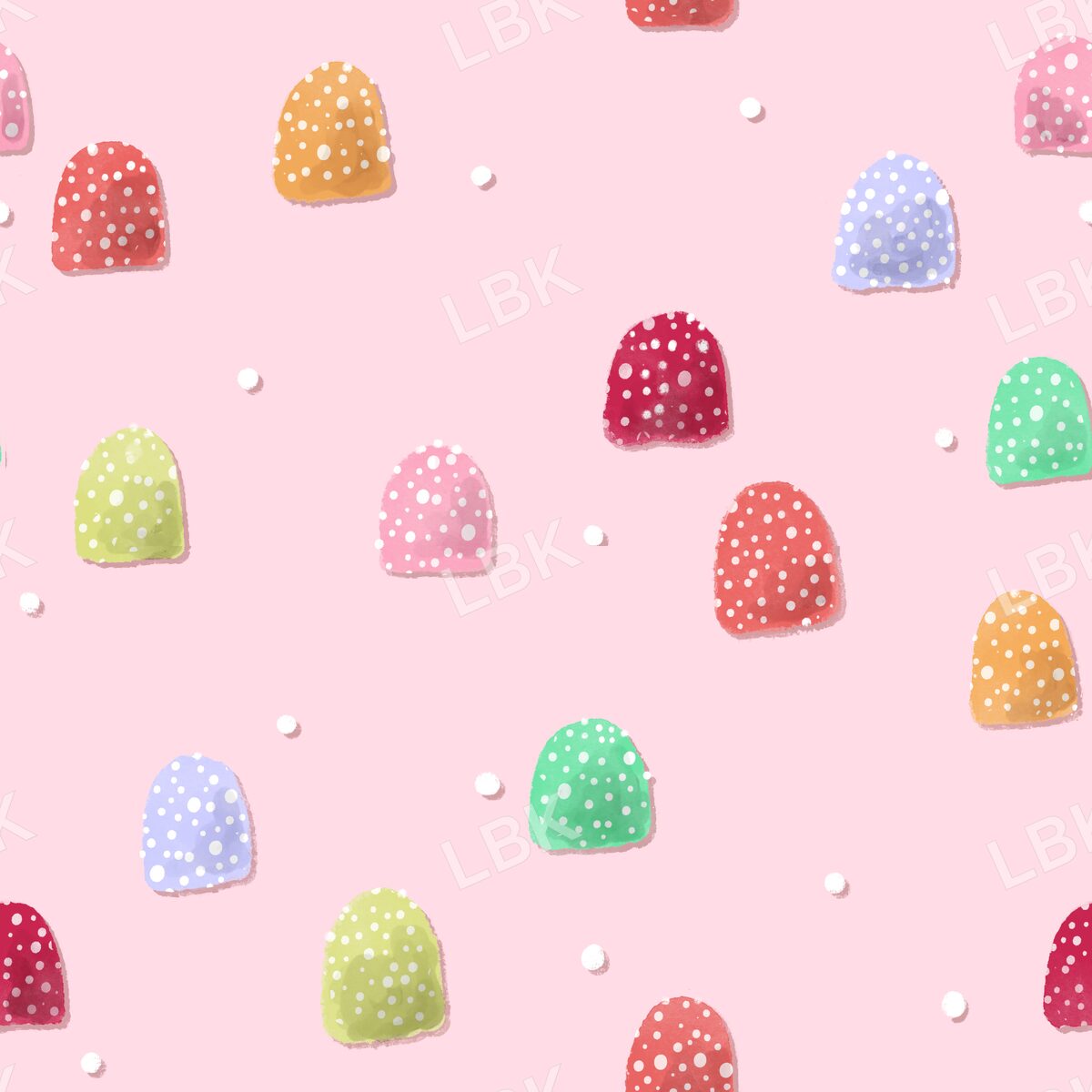 Gumdrops on pink