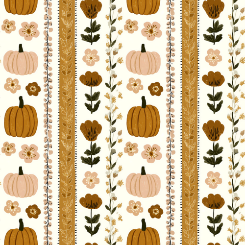 Pumpkin Floral Autumn