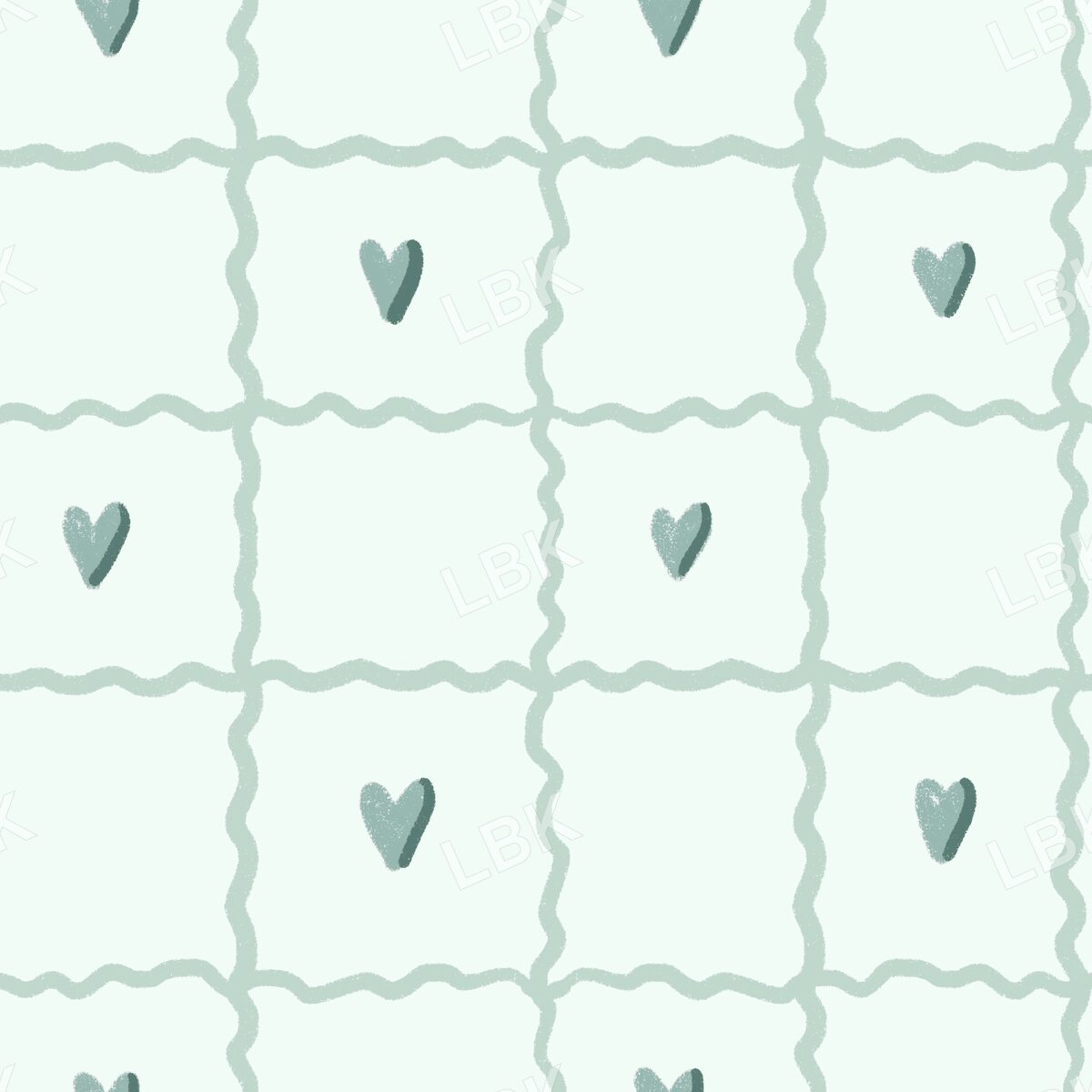 Sweetheart rick rack plaid mint