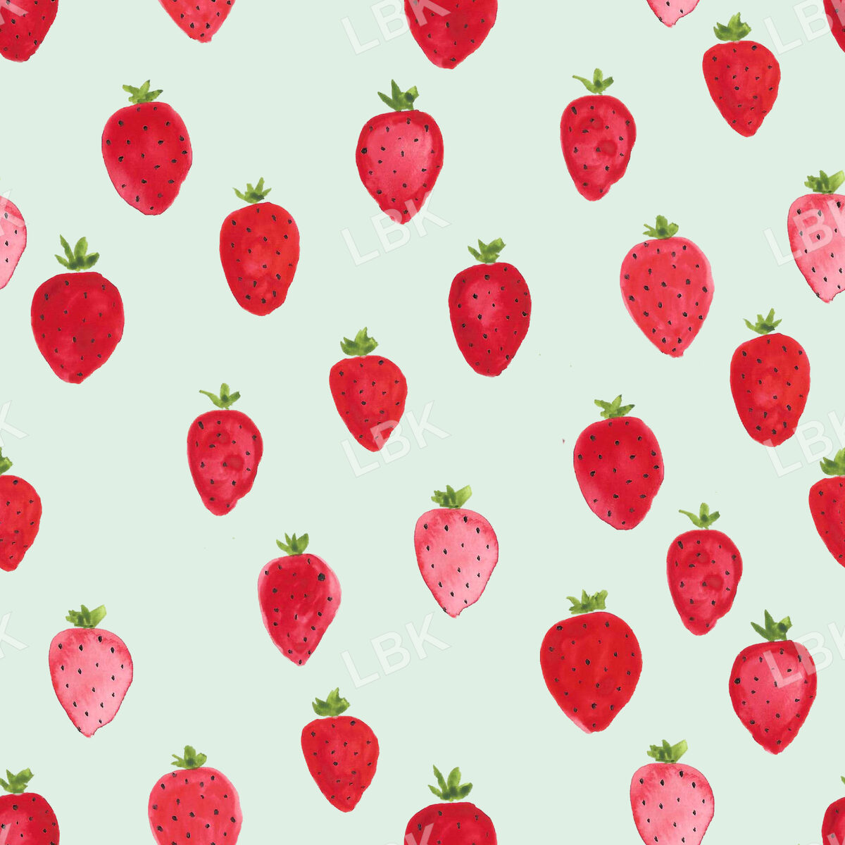 Classic Strawberries on Mint