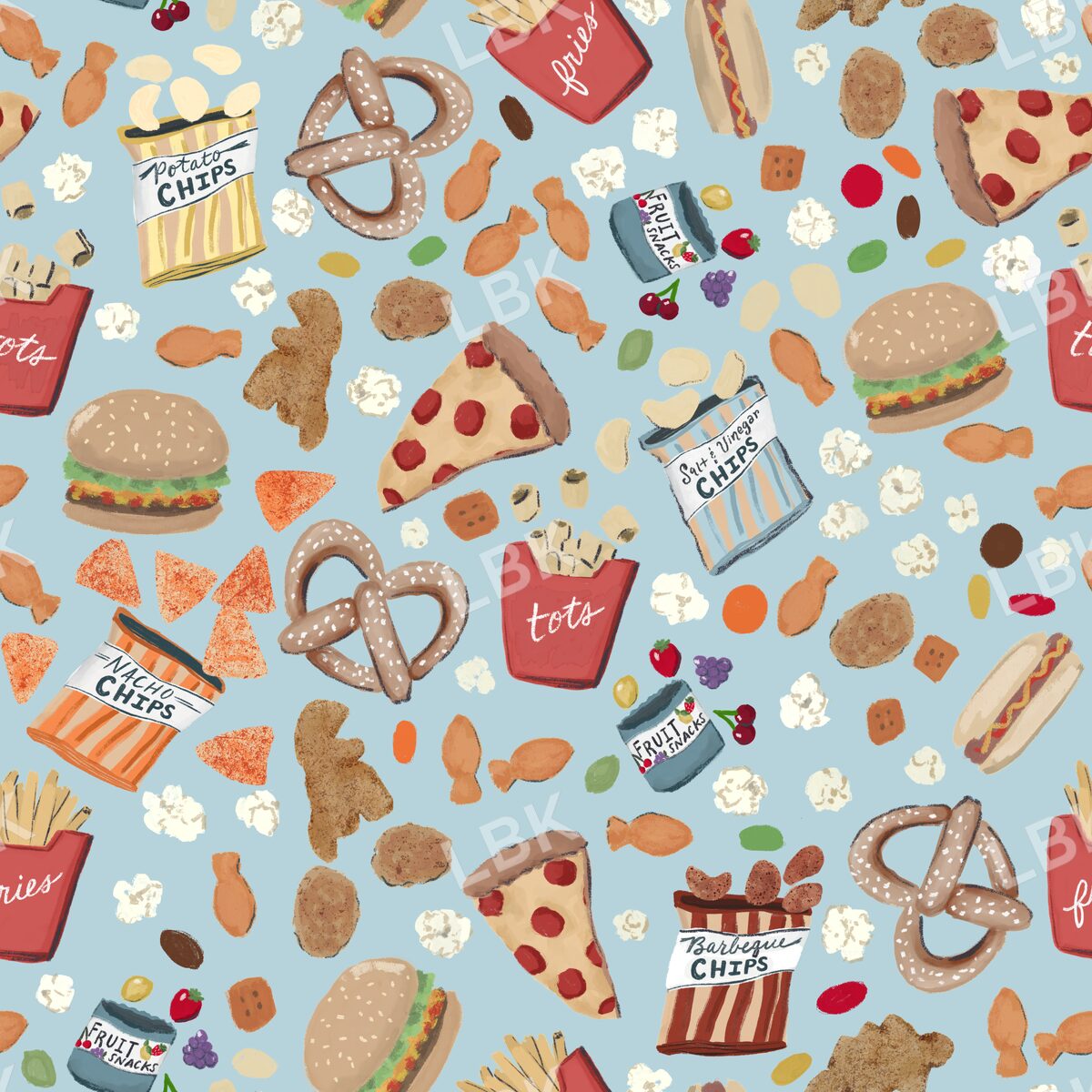 Snack Attack light blue