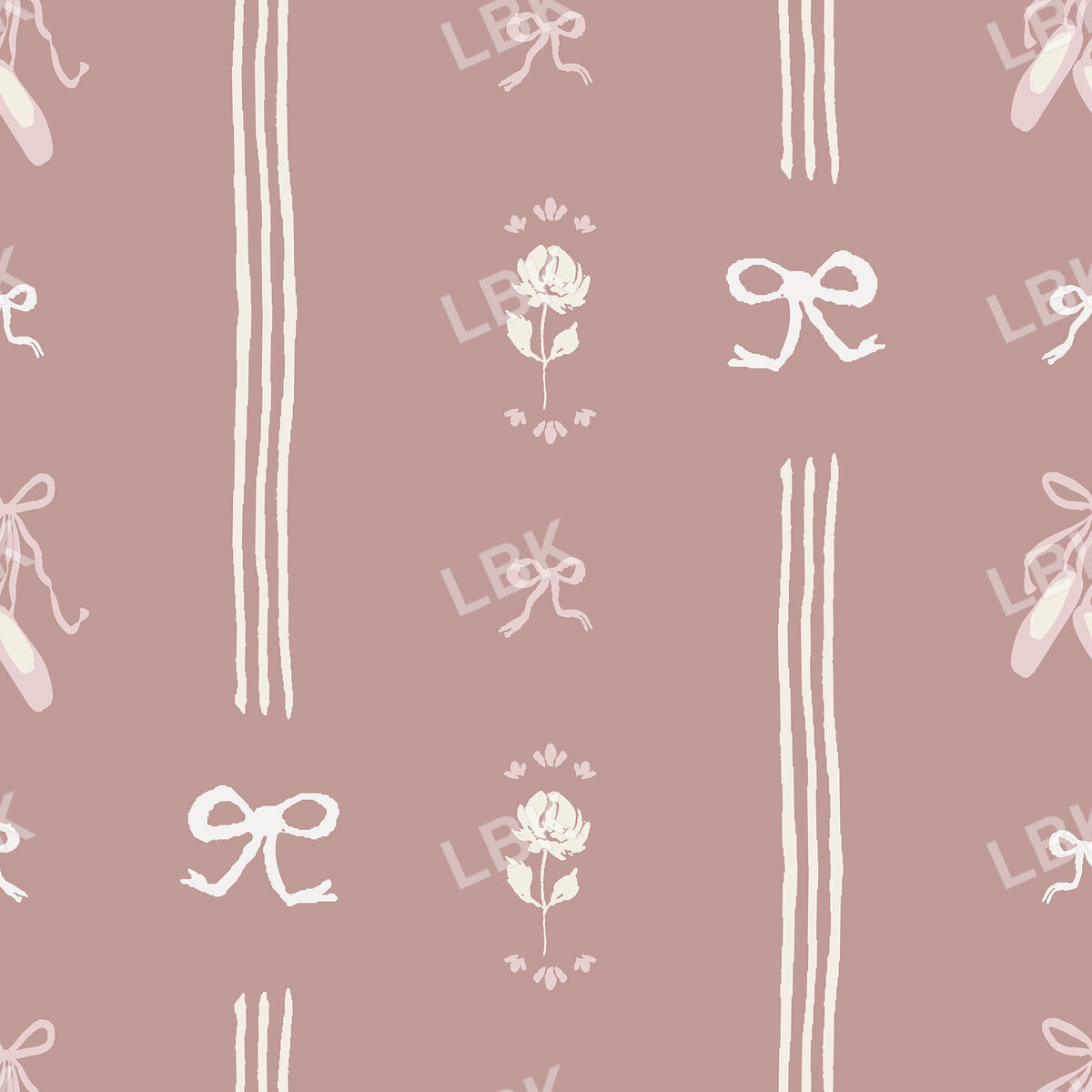 Ballet Slippers on Deep Pink 6